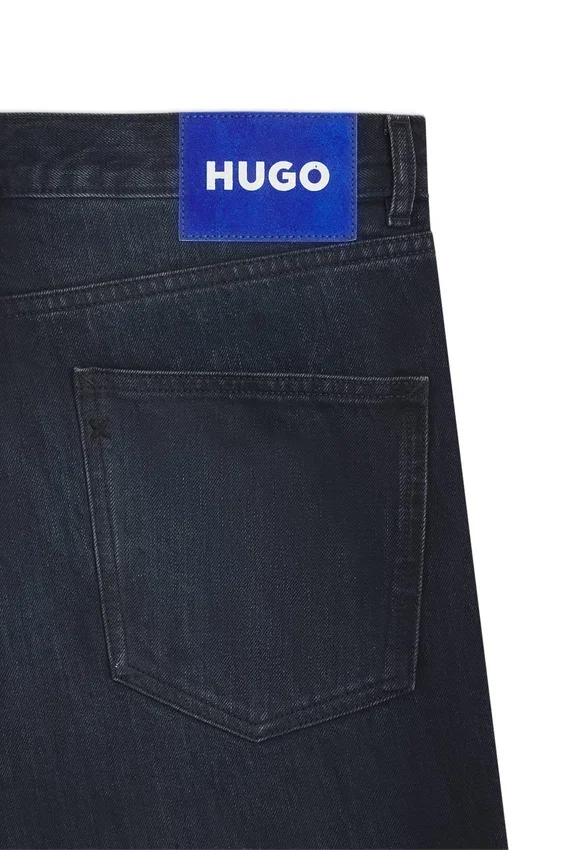 Mörkblå jeans i regular fit i stonewashed denim Mörkblå jeans i regular fit i stonewashed denim
