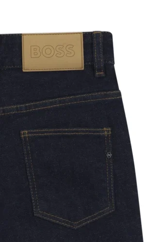 Mörkblå jeans i stretchdenim med lös passform för barn