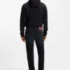 Mörkblå slim fit-jeans i stretchdenim