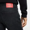Mörkblå slim fit-jeans i stretchdenim