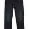 Mörkblå slim fit-jeans i stretchdenim