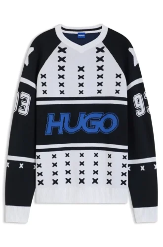 Oversized-tröja med ishockeyinspirerat tryck