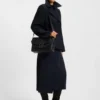 Peacoat i ullblandning med normal passform