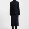 Peacoat i ullblandning med normal passform