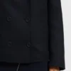 Peacoat i ullblandning med normal passform