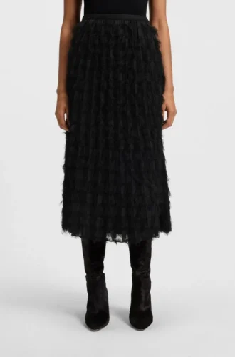 Pennkjol i fjäderjacquard