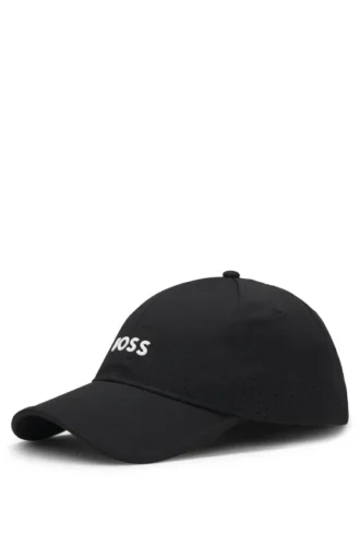 Perforerad keps med glansigt logo