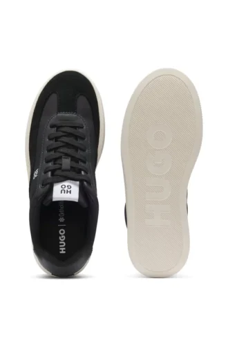 Platformsneakers med detaljer i mocka och bekväm innersula