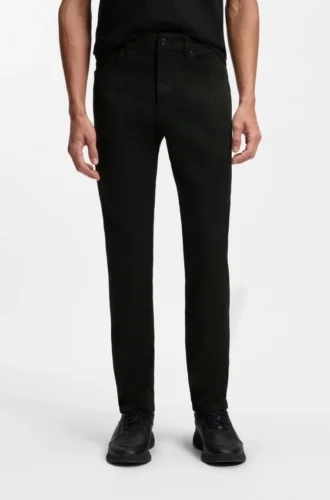 Porsche x BOSS byxor med avsmalnande passform i stretchdenim