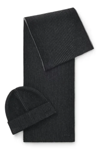 Presentpaket med halsduk och mössa