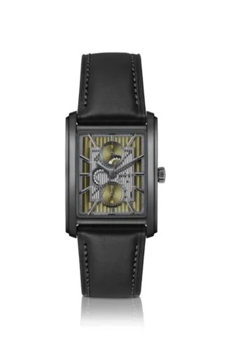 Principle Dress-klocka med olivgrön urtavla och läderarmband