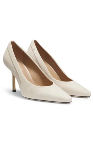 Pumps i mocka med komfortinlägg