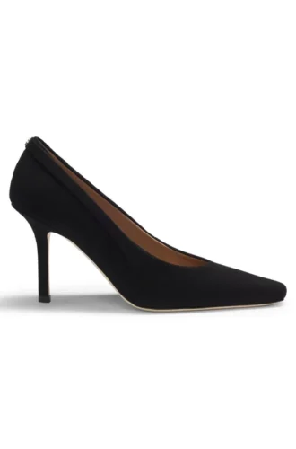 Pumps i mocka med komfortinlägg