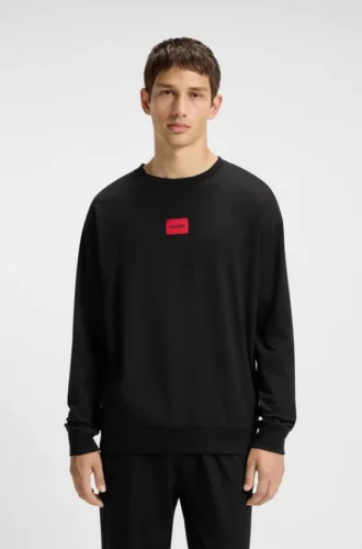 Pyjamas med rött logo i stretchbomull
