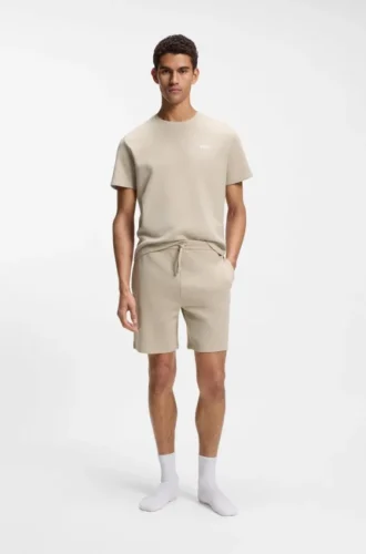 Pyjamas-T-shirt i bomullsblandning med broderat logo