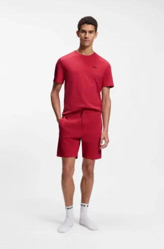 Pyjamas-T-shirt i bomullsblandning med broderat logo