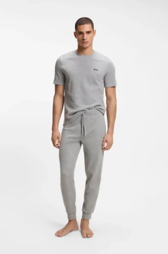 Pyjamas-T-shirt i bomullsblandning med broderat logo