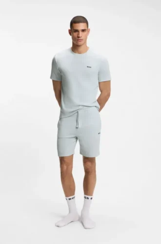 Pyjamas-T-shirt i bomullsblandning med broderat logo
