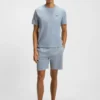Pyjamas-T-shirt i bomullsblandning med broderat logo