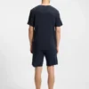 Pyjamas-T-shirt med broderad logotyp i stretchjersey