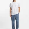 Pyjamas-T-shirt med staplat logo i stretchbomull