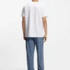 Pyjamas-T-shirt med staplat logo i stretchbomull