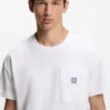 Pyjamas-T-shirt med staplat logo i stretchbomull