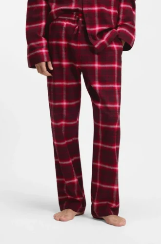 Pyjamasbyxor med logotyp i midjan i rutig bomull