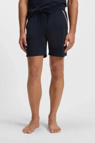 Pyjamashorts i stretchbomull med signaturrandigt band