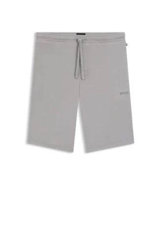 Pyjamashorts i stretchjersey med broderad logotyp