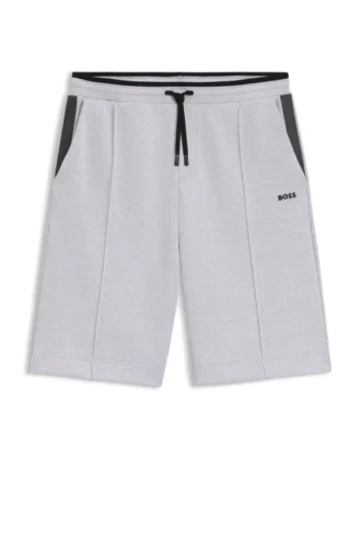 Quiltade jacquardshorts i avslappnad passform