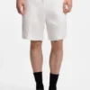 Raka shorts i linneblandning