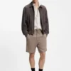 Raka shorts i linneblandning