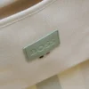 Randig tygväska i canvas med dubbla handtag