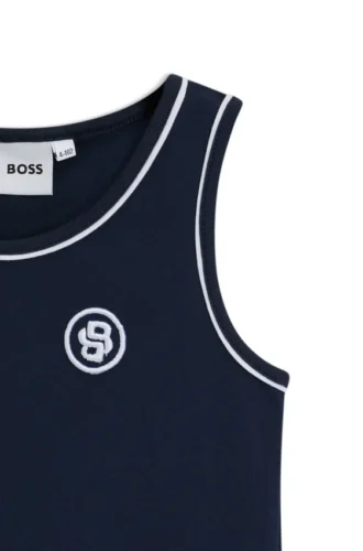 Ärmlös klänning för barn med Double B-monogram