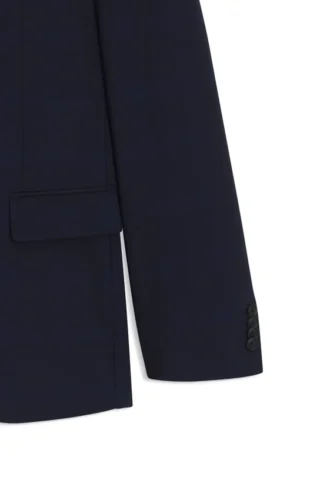 Rutig kostym i slim fit i stretchull