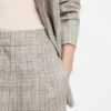 Rutiga byxor i oversized-passform i stretchull