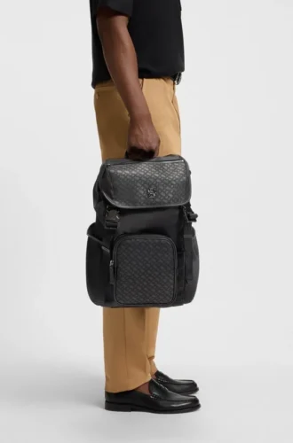 Ryggsäck i twill med Double B-monogram