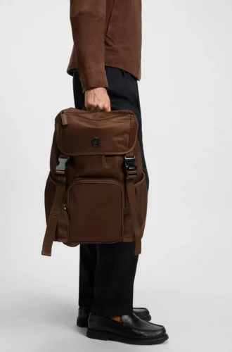 Ryggsäck i twill med Double B-monogram