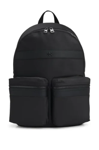 Ryggsäck med staplat logo i twill