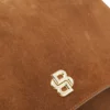 Sadelväska i mocka med Double B-monogram