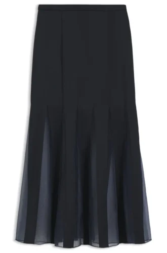 Satinkjol med transparenta insatser