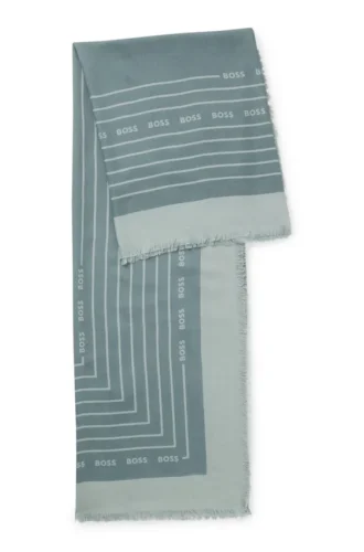 Scarf med logotryck i voile