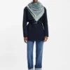 Scarf med logotryck i voile