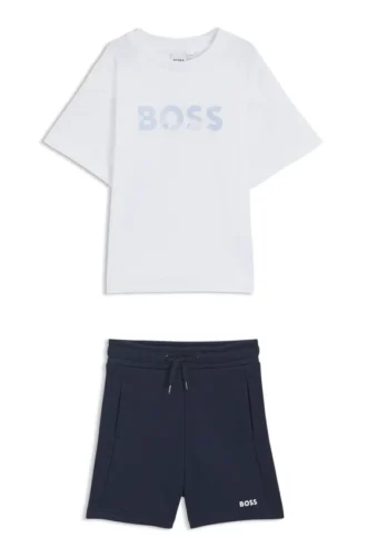 Set med T-shirt och shorts för barn med logotryck