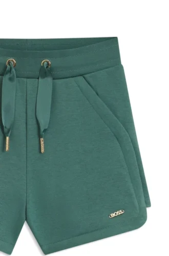 Shorts i bomullsblandning med logotyp