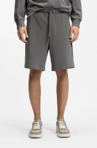 Shorts i bomullsfrotté med logotryck