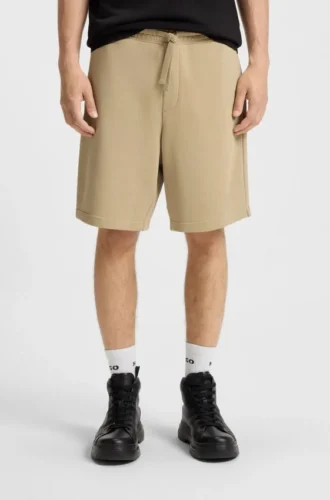 Shorts i bomullsfrotté med logotryck