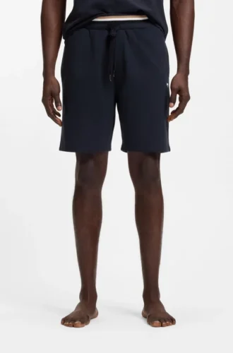 Shorts i bomullsfrotté med logotryck