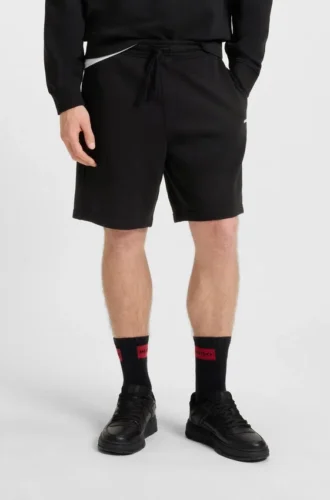 Shorts i bomullsfrotté med logotryck